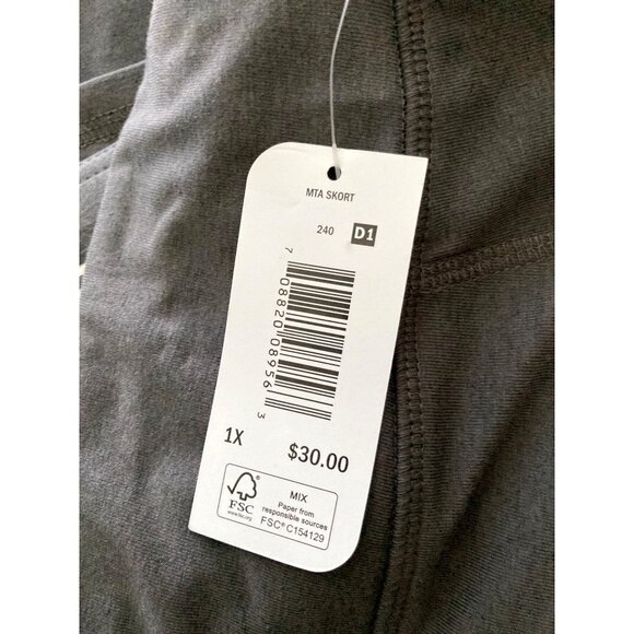 MTA Sport Woman's Grey two pocket Skirt built in Shorts Athletic Size 1X - Picture 7 of 7